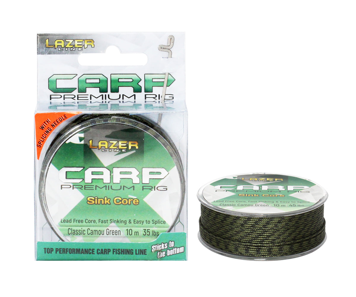 Шарански повод LAZER Premium Rig Sink Core + Игла за снаждане