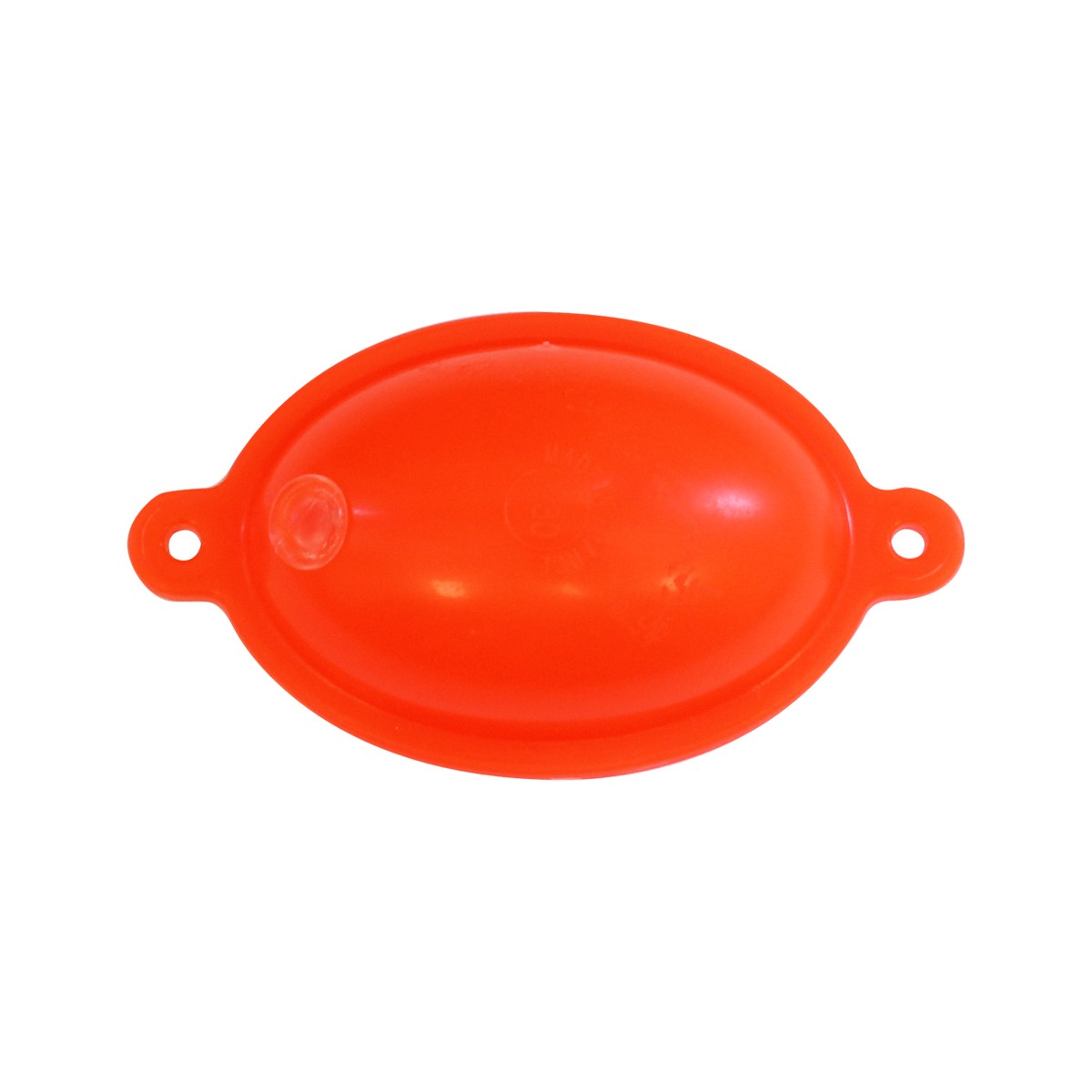 Булдо Plastilys PFL-V40-O - овално, червено, с два отвора за пълнене, подходящо за риболов.