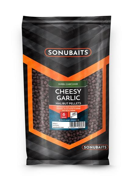 Pellets SONUBAITS Cheesy Garlic Halibut Pellets - 3/4/6/8mm
