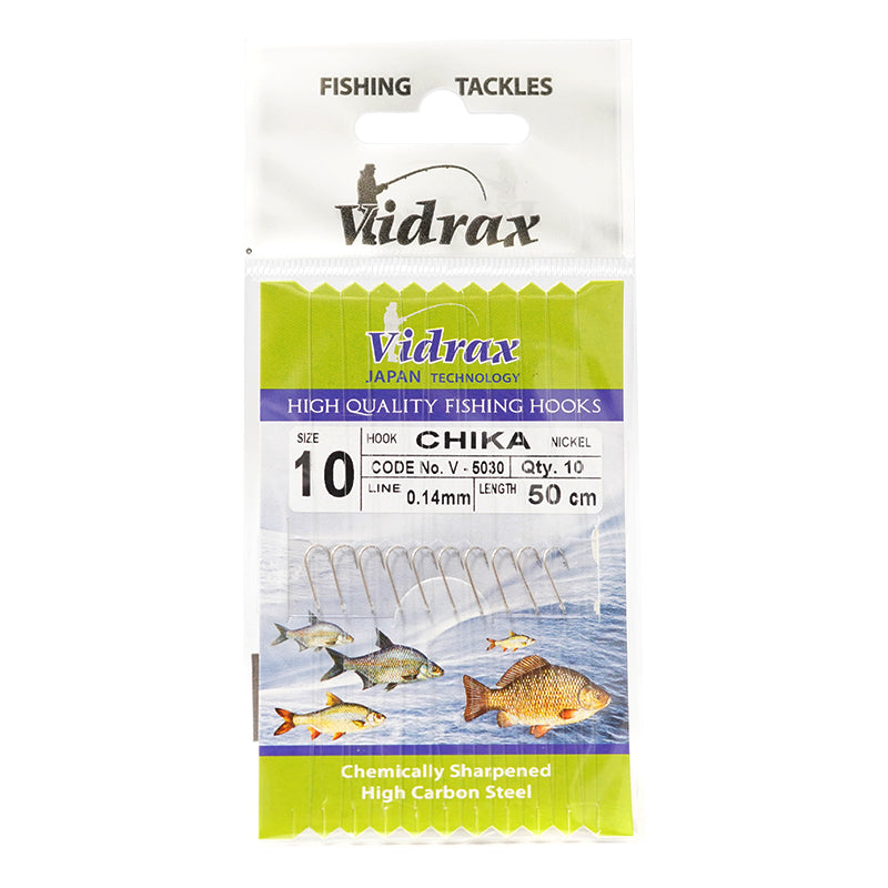 Tied hooks Vidrax CHIKA V-5030 NICKEL