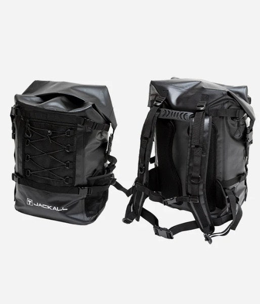Водоустойчива чанта за спининг риболов JACKALL WATERPROOF BACKPACK L (30L - 35L) - Черна