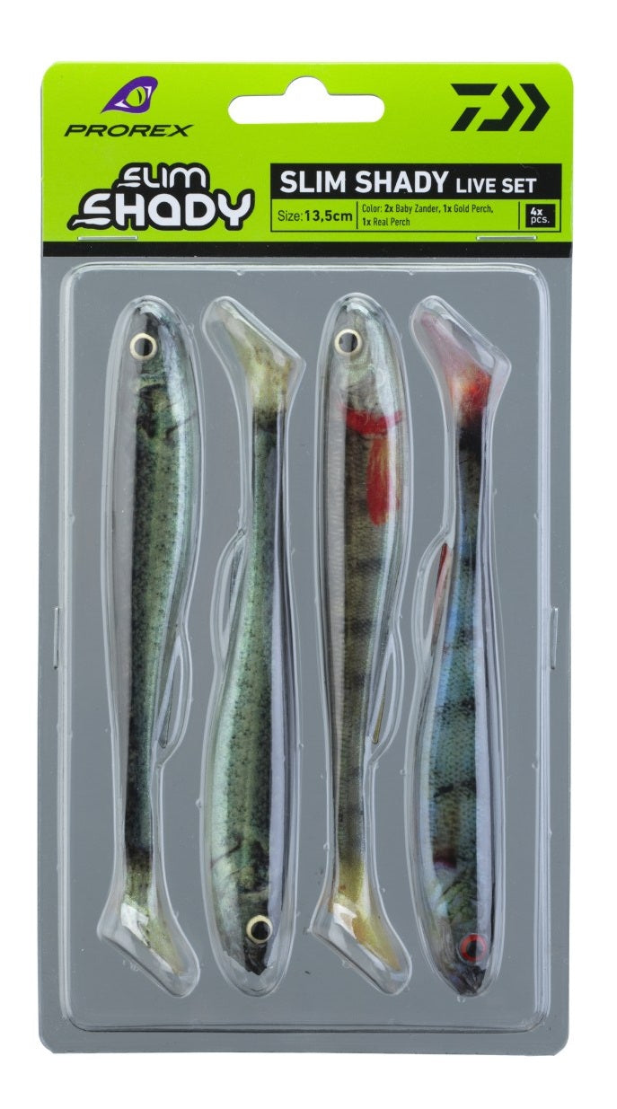 Σιλικόνες DAIWA PROREX SLIM SHADY SET - 13.5cm/13.5gr (4 τεμ.)