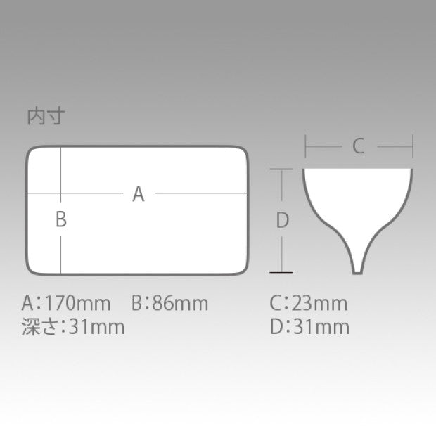 Размери на Кутия за примамки МЕIHO REVERSIBLE L-86 CLEAR: 170mm x 86mm x 31mm.