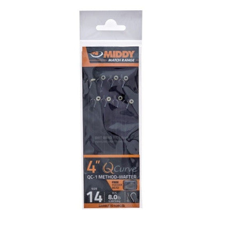 Tied hooks MIDDY Q-Curve Method-Wafter Hair Rigs - 8 pcs per pack