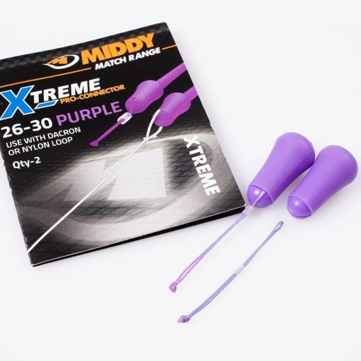 Конектор за ластик Middy Xtreme Pro-Connectors No 26-30 (Лилав) - 2 бр в опаковка