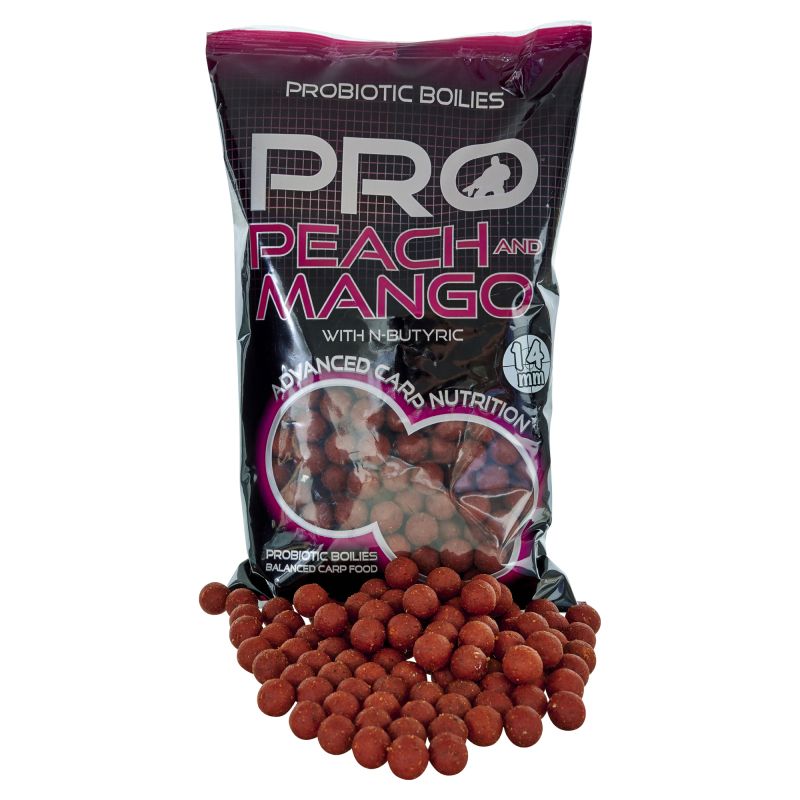 Протеинови топчета STARBAITS PEACH&MANGO BOILIES - 14MM - 800GR