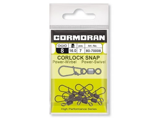 Вирбели с карабинка - CORMORAN CORLOCK SNAP POWER SWIVEL