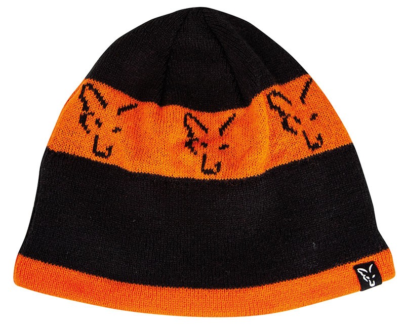 Χειμερινή καπέλο - Fox Black & Orange Beanie