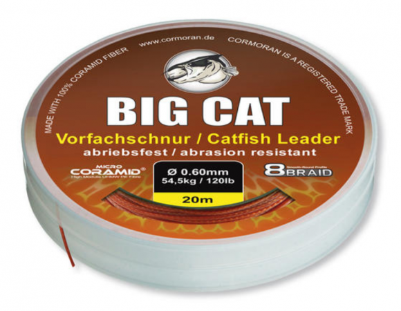 Плетено влакно за сомски риболов CORMORAN BIG CAT 8-BRAID - 20 метра