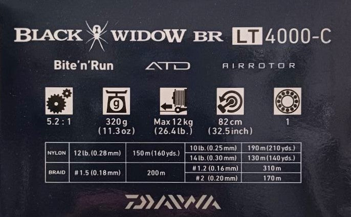 Бейтрънър макара Daiwa 19 BLACK WIDOW BR LT 4000-C