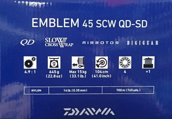 Μηχανισμός κυπρίνου DAIWA 21 EMBLEM 45 SCW QD SD (SuperDeep)
