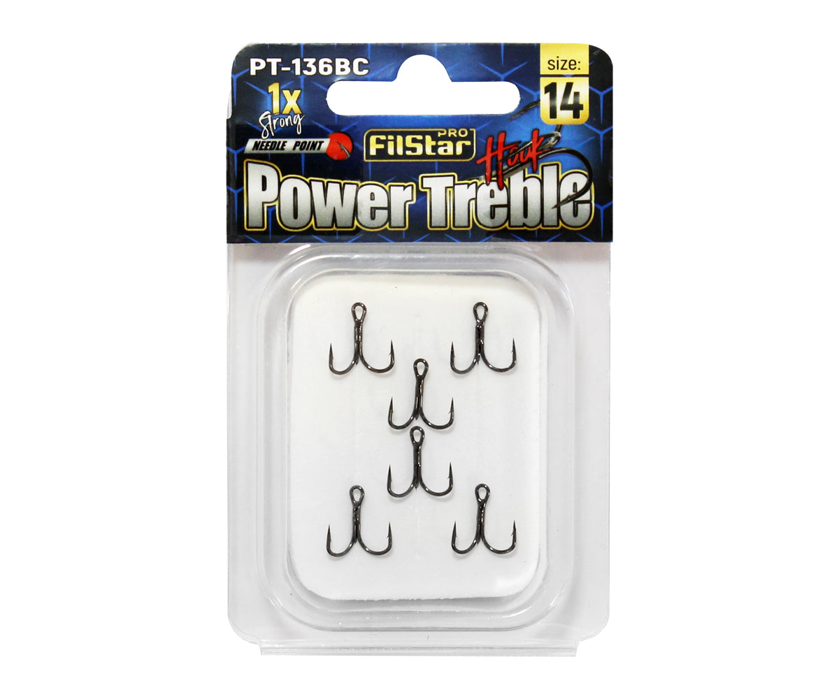 Тройни куки FILSTAR Power Treble 136BC-1X BLACK CHROME