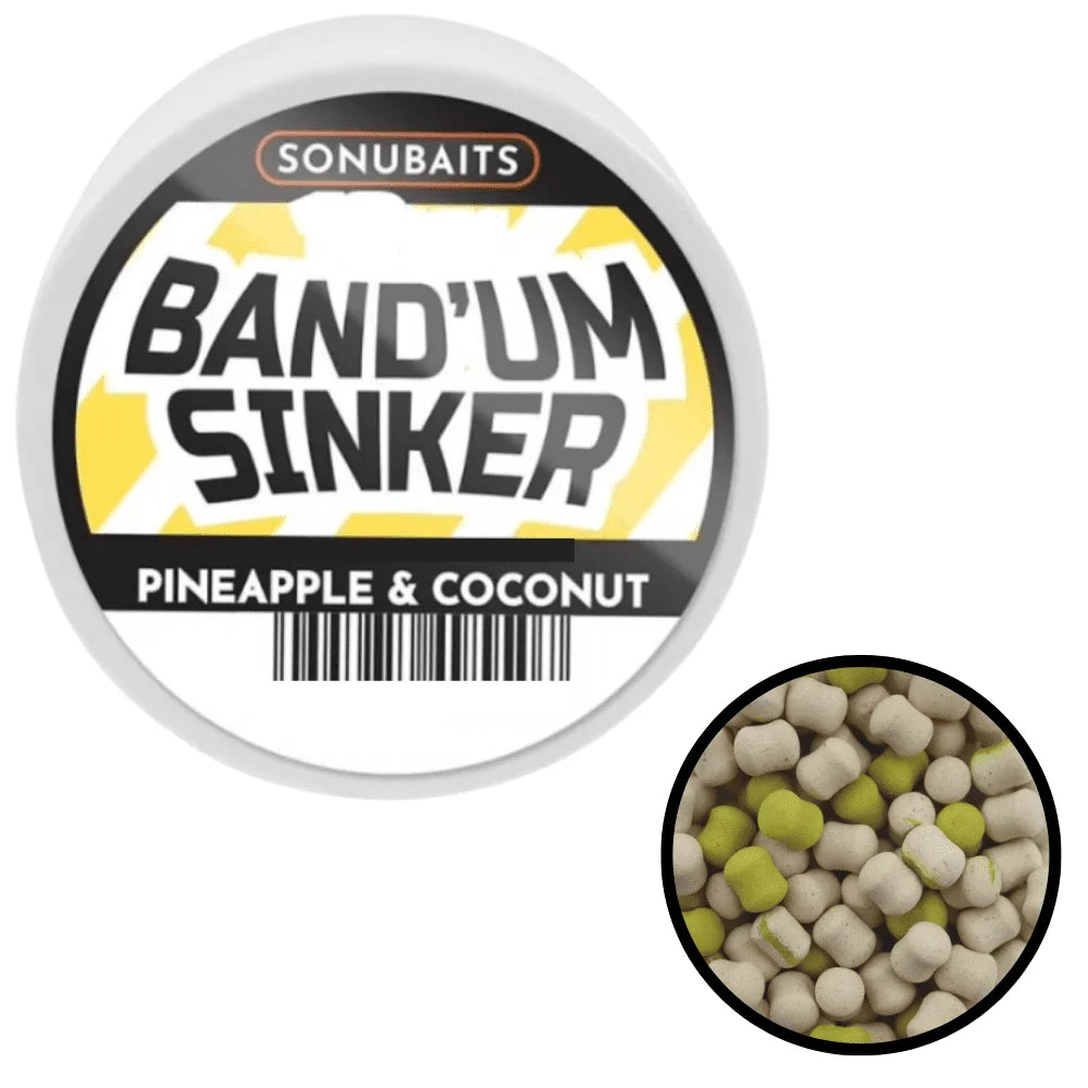 Βυθιζόμενα πέλλετ SONUBAITS Band'Um Sinkers Pineapple & Coconut - 6/8/10mm