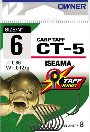 Carp Fishing Hooks OWNER CARP TAFF ISEAMA CT - 5