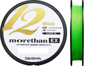 Плетено влакно Daiwa MORETHAN 12 BRAID EX+SI LIME GREEN (зелено) - 135m