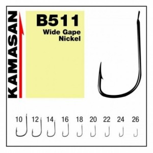 KAMASAN B511 Wide Gape Hooks - Nickel 10pcs