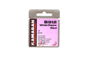 Kamasan B512 Wide Gape Red Hooks - 10pcs 