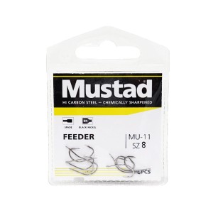 Mustad Hooks Feeder Spade Barbed Nickel 10 pcs