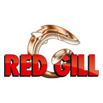 Лого на Red Gill с рибарски примамки за риболов, проектирано от Алекс Инграм.