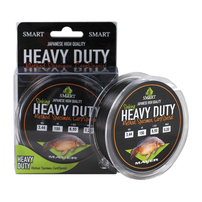 Монофилно влакно Maver Smart  HEAVY DUTY SINKING - 150m в опаковка, идеално за риболов с такъми.