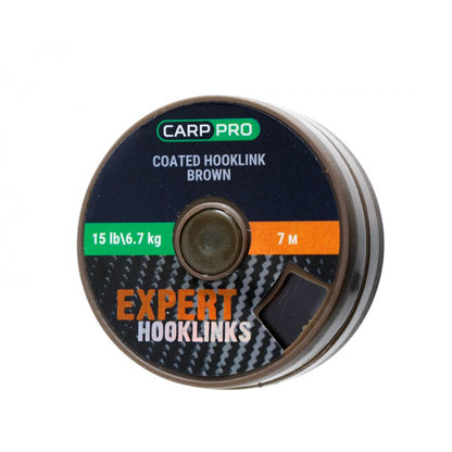 Νήμα braided για παράμαλλα Carp Pro HOOKLINK COATED BROWN 7m/15lbs