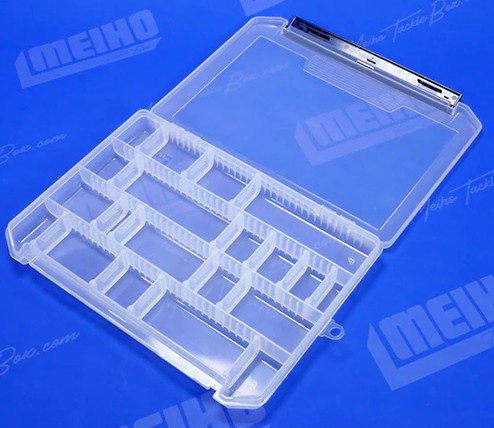 Кутия MEIHO FREE 1200NS(=FEEDER 1200NS) CLEAR с множество отделения за риболовни принадлежности.