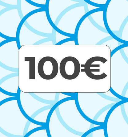 Подаръчен ваучер на стойност 100€ за покупки от MasterFishing.bg, подходящ за комбиниране с промоции.