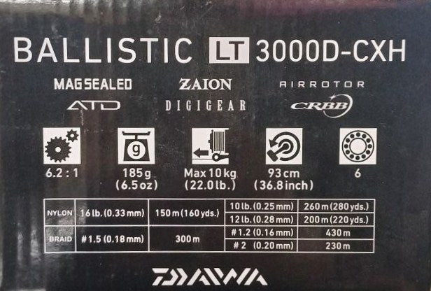 Макара DAIWA 17 BALLISTIC LT спецификации и характеристики за риболовни такъми