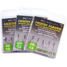 Куки без контра KORUM Barbless Hook Hairs with Quickstops