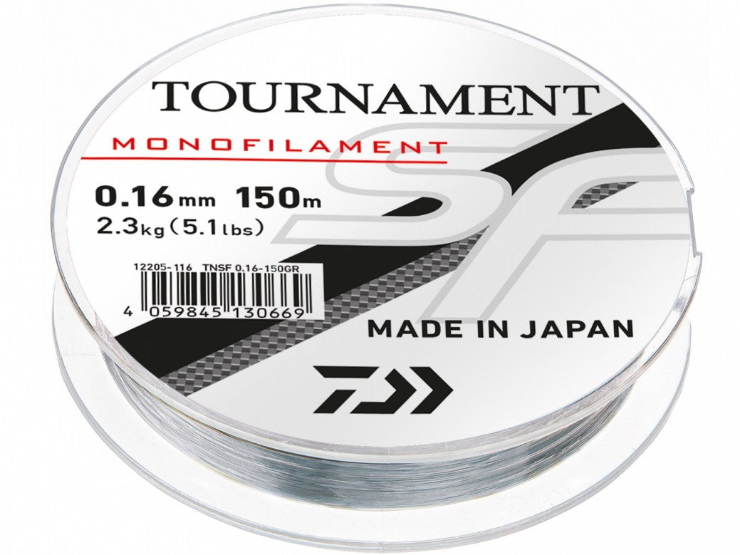 Монофилно влакно DAIWA TOURNAMENT SF LINE - 150 метра / прозрачно-сив цвят на спулата, 0.16mm, 2.3kg.