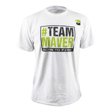 Тениска #TeamMaver Born To Fish - цвят бял