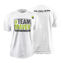 Тениска #TeamMaver Born To Fish - цвят бял