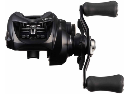 Бейткастинг макара DAIWA 25 TATULA TW 200L/HL/XHL - риболовен такъм, черен дизайн, висококачествена механика.