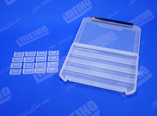 Кутия MEIHO FREE 1200NS(=FEEDER 1200NS) CLEAR с прозрачни отделения за рибарски такъми.