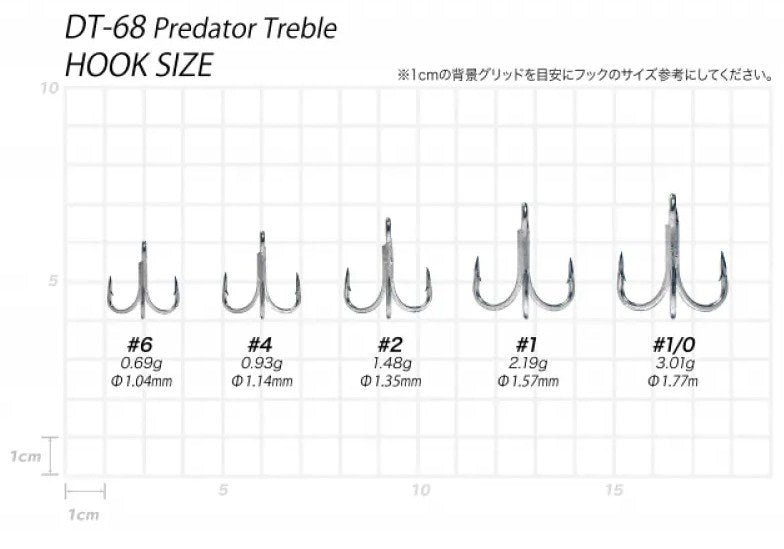 Ancore triple VANFOOK TREBLE DT - 68S