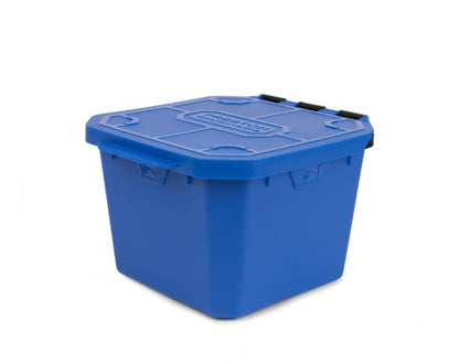 Кутия за стръв и захранка PRESTON 3 PINT FLIP LID BAIT TUB синя, с капак на панти за лесно отваряне.