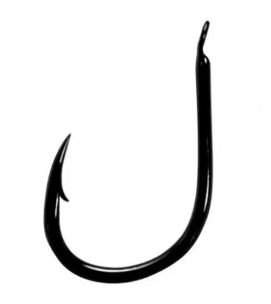 Вързани куки GAMAKATSU CARP BLACK 3320BF - черна риболовна кука с остър връх, идеална за улов на шаран.