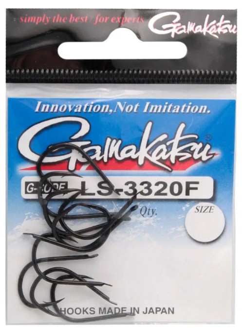 Куки GAMAKATSU LS 3320F - Black в опаковка с високо качество и здравина, произведени в Япония.