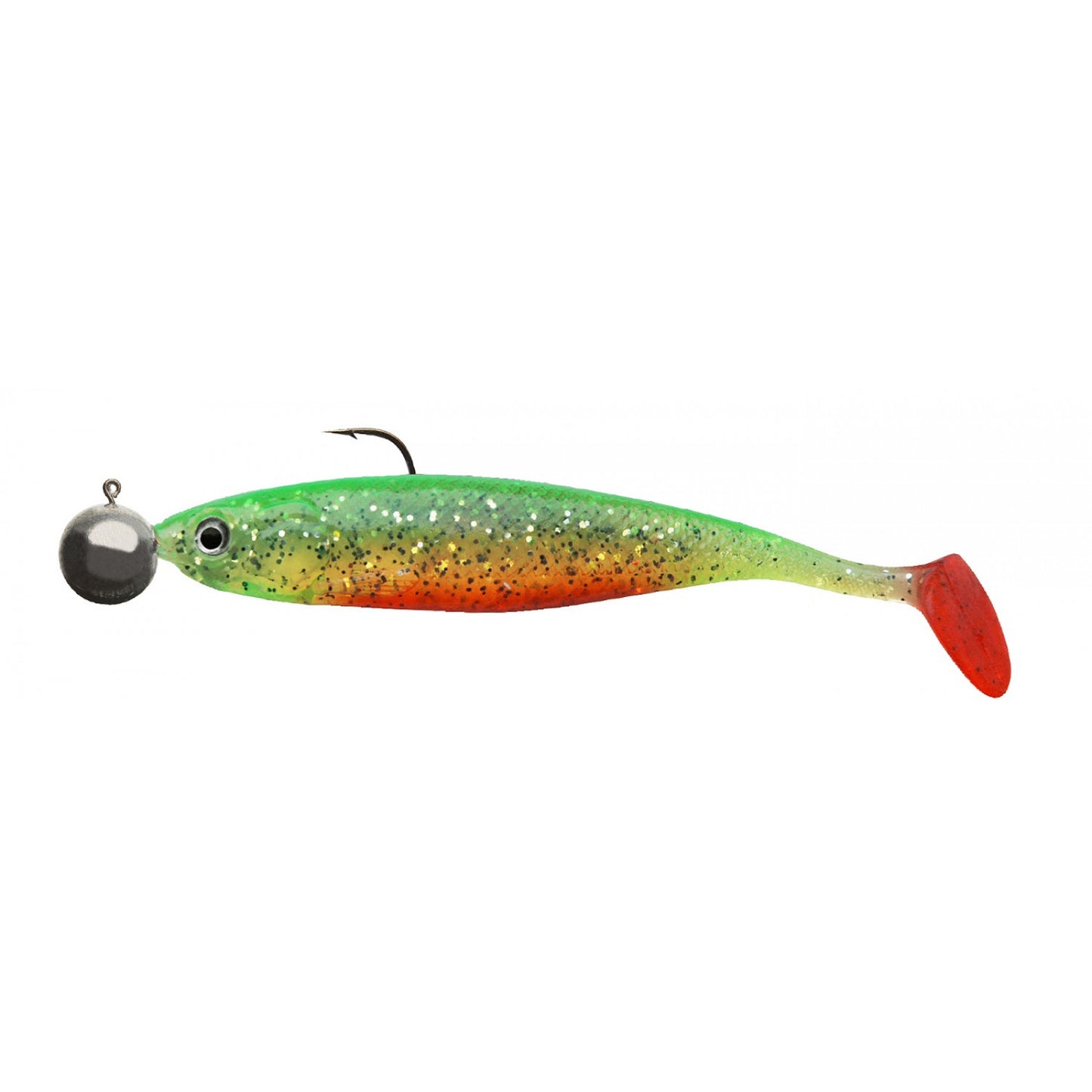 Набор силиконовые приманки с джиг головы - Cormoran ACTION FIN SHAD RTF / 13 см