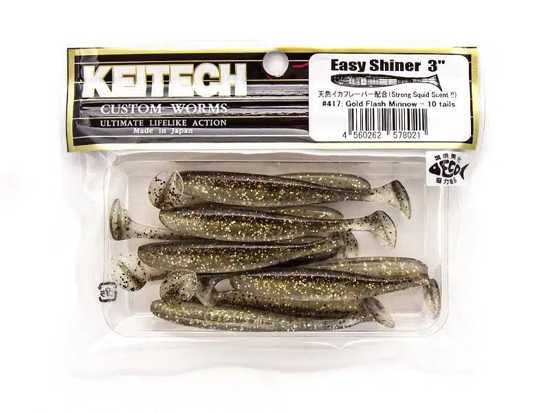 Soft lure KEITECH Easy Shiner 3”- 76 mm / 10 pcs per pack