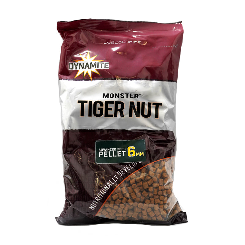 Пелети Dynamite Baits Monster Tigernut Pellets - 900gr с 6мм хранилка за риба, богати на хранителни вещества.