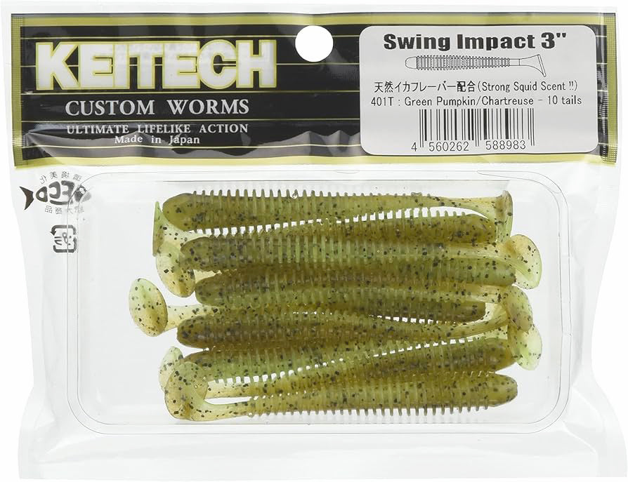 Силиконова примамка KEITECH Swing Impact 3”- 76мм / 10бр в опаковка