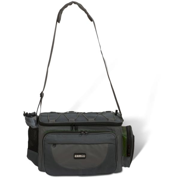 Чанта за принадлежности ZEBCO SPINNING BAG - GREEN/GREY с удобен дизайн и практични отделения за риболовни аксесоари.