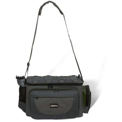 Чанта за принадлежности ZEBCO SPINNING BAG - GREEN/GREY с удобен дизайн и практични отделения за риболовни аксесоари.