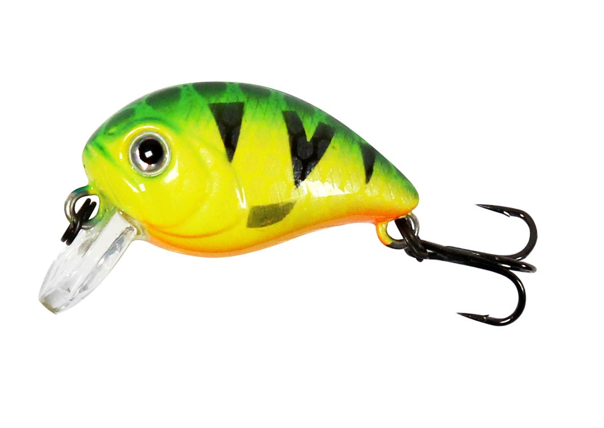 Воблер Sea Buzz Chub Bug Shallow Runner 2.7cm/2.4gr - Floating - жълт и зелен цвят, подходящ за риболов.