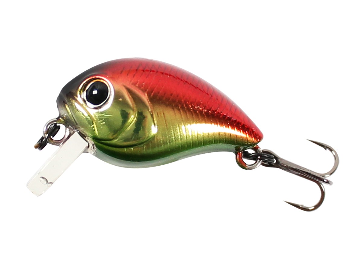 Воблер Sea Buzz Chub Bug Shallow Runner 2.7cm/2.4gr - Floating в червено-зелени цветове, идеален за риболов.