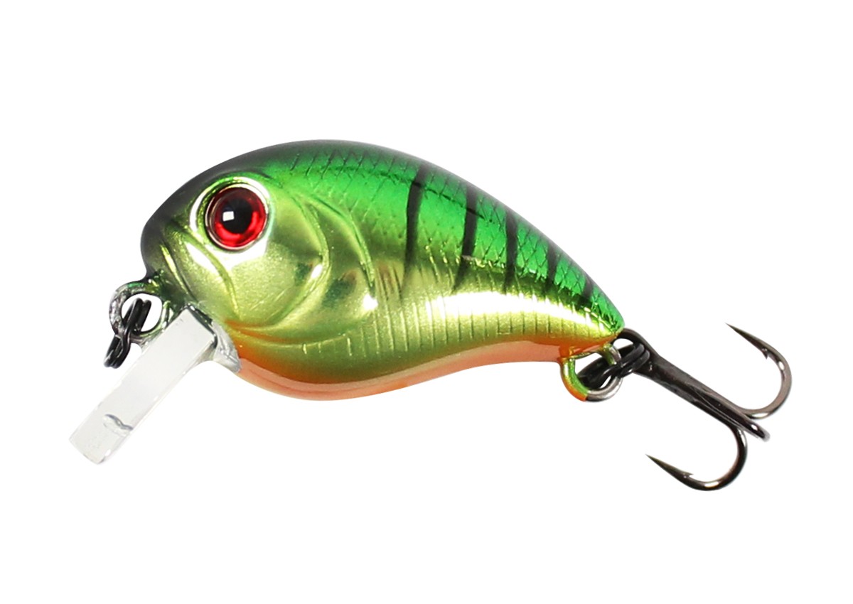 Воблер Sea Buzz Chub Bug Shallow Runner 2.7cm/2.4gr - Floating с червени очи и златистозелено тяло