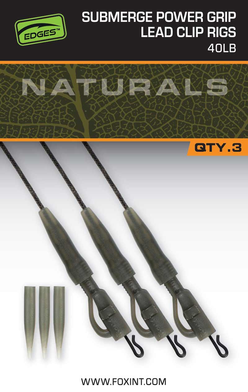 Montura Fox Naturals Submerge Power Grip Lead Clip Leaders