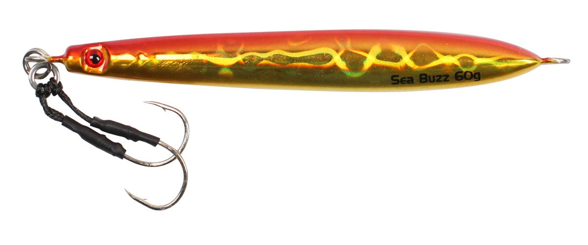 Пилкер SeaBuzz 342RA UV - 10cm/60gr с атрактивен цветен дизайн и UV покритие за джиг риболов.