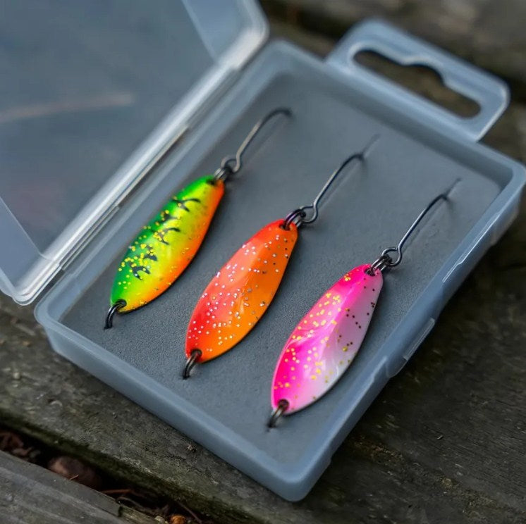 Сет клатушки ZEBCO TROUT UL SPOON SET - 3бр. в кутия, идеални за ултралайт риболов и примамки за риба.